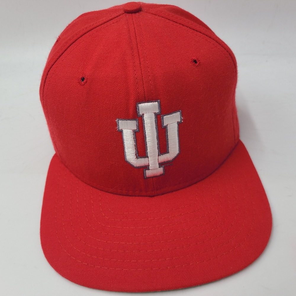 Vintage Indiana Hoosiers Hat Snapback New Era Pro Model Red White NCAA Wool Men
